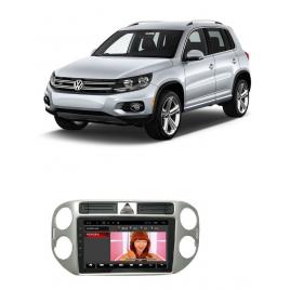 Navigatie ANDROID compatibil  VW Tiguan 2010-2016 include doua adaptoare pentru butonul de avarie