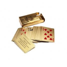 Carti de joc imbracate in aur 24K