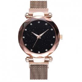 Ceas de dama Magnet Starry Sky Quartz Wristwatch Gold