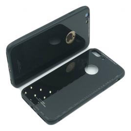 Husa Apple iPhone XBack Glass husa cu sticla securizata pe spate de culoare neagra