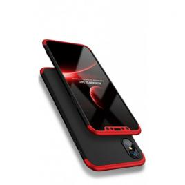 HusaApple iPhone X  360 3in1 Negru-Rosu
