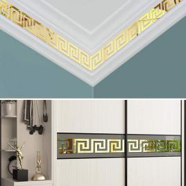 Set Oglinzi Design Versace - Oglinzi Decorative Acrilice Gold Plated - Luxury Home 10 bucati/set - 5 cm
