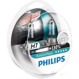 Set 2 Becuri auto far halogen Philips H7 X-treme Vision +130% 12V 55W