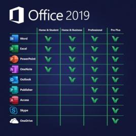 Microsoft Office 2019 Home and Business 32/64 bit Toate limbile Licenta Electronica pentru Windows