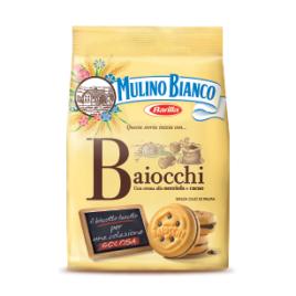 Biscuiti italieni cu crema de alune si cacao mulino bianco baiocchi 260g