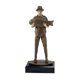 Trofeu Figurina din Rasina Pescar cu inaltime 20 cm