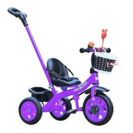 Tricicleta cu pedale, maner parental, pentru copii 2-5 ani, Mov