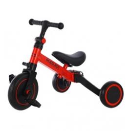 Tricicleta transformabila in bicicleta de echilibru fara pedale, 4 in 1, Pentru copii 2 - 5 ani, Rosie, Pedale detasabile, Ghidon reglabil cu manere antiderpante, Suport pedale si roti EVA