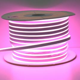 Rola Banda Led- culoare  Roz -Tip Neon 7W/m-  lungime 50m -Tensiune de alimentare banda 230V AC 50Hz (prin alimentator)