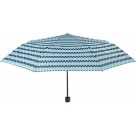 Umbrela dama MINI manuala Perletti geometrico verde albastru