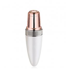 Aparat Ras Electric cu Baterii Femei Mini Epilator Lipstick Glossy, White