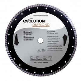 Disc pentru fierastrau circular, taiere marmura, piatra evolution evorageblade355d, o355x25.4 mm