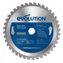 Disc pentru fierastrau circular, taiere otel evolution evom185tct-40cs-7157, o185 x 20 mm, 40 dinti