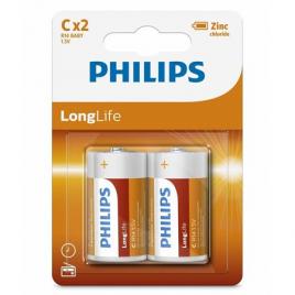 Baterie r14 tip c longlife 2 buc philips