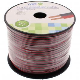 Cablu difuzor rosu/negru 2x0.35, 100m, well