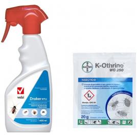 Set insecticid K-othrine wg 20gr si Draker Rtu 400 ml gandaci muste purici paduchi tantari capuse