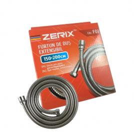 Furtun de dus zerix flexibil extensibil metalic 150-200 cm