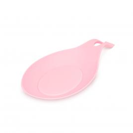 Suport roz siliconic anti-picurare pentru lingura de gătit - 20 x 10 x 2 cm