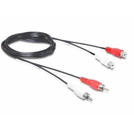 Cablu Audio 2xRCA Tata-Mama, 1.5m Lungime - Tip Male-Female pentru Sistem HIFI, Amplificatoare, Semnal Audio HD