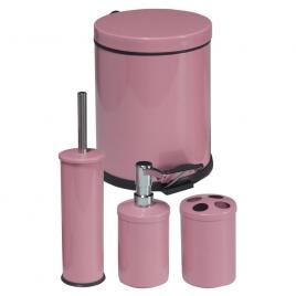 Set accesorii pentru baie asos home 4 piese culoare roz