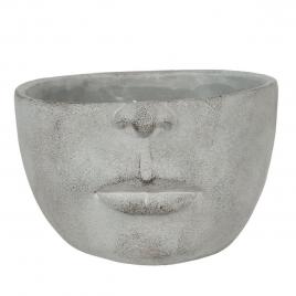 Ghiveci din ceramica gri statueta 24 cm x 23 cm x 15 h