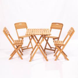 Set mobilier gradina - terasa bistro 4 scaune +1 masa stejar