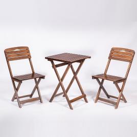 Set mobilier gradina - terasa bistro cu 2 scaune si 1 masuta pliabile lemn...