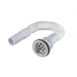 Racord flexibil 1,1/2″ x 40, piulita din plastic si ventil chiuveta cu sita din otel inoxidabil ,a33,hypo
