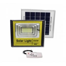 Proiector solar led 300w, 208 led panou solar, telecomanda