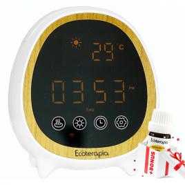 Difuzor aromaterapie TOM cu display, ceas si alarma + BONUS