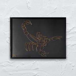 Tablou zodia scorpion, 18×24 cm