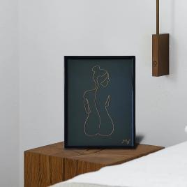 Tablou femeie nud, 18×24 cm