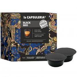 Set 128 capsule cafea Black Mio, compatibile Lavazza a Modo Mio, La Capsuleria