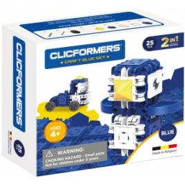 Set de construit clicformers- craft albastru 25 de piese