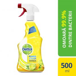 Spray dezinfectant multifunctional Dettol Power & Fresh, Sparkling Lemon & Lime Burst, 500 ml