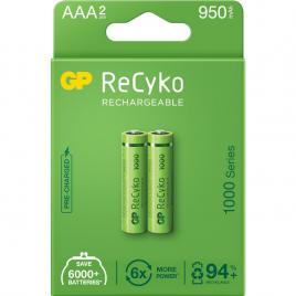 Acumulatori gp batteries, recyko 1000mah aaa (lr03) 1.2v nimh, paper box 2 buc.