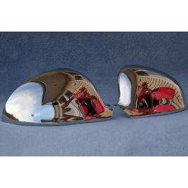 Ornamente capace oglinda inox skoda superb 1 2006-2008 cu semnalizare in oglinda