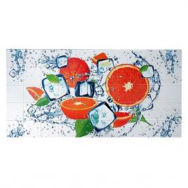 Panou decorativ pvc model portocale alb si portocaliu 96x48.5 cm