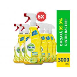 Pachet Dettol 6 x Spray dezinfectant multifunctional Lemon, 500 ml