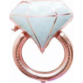 Balon din folie inel cu diamant 83 cm