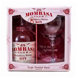 Mombasa club strawberry edition cu pahar, gin 0.7l