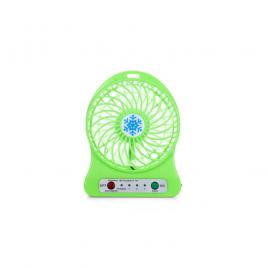 Mini ventilator, Marashop, incarcare USB, 3 trepte de viteza, Plastic, Verde