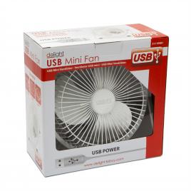 Mini ventilator 51110WH- 00086185, Delight, USB, 5V 0.25W, Alb