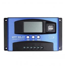 Controler solar de incarcare, PowMr MPPT/PWM, 12V/24V, 80A, dublu USB, ecran LCD, auto