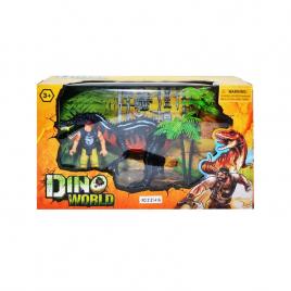 Play set - dinozaur + luptator + accesorii