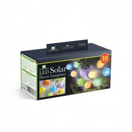 Garden of Eden - Şir 10 lampioane solare LED diferite culori, 3,7 m - 11227B