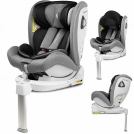 Lionelo - scaun auto braam stone pozitie de somn, protectie laterala, rotire 360 grade, 0-36 kg, cu isofix, gri