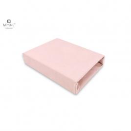 Miminu - cearceaf cu elastic pentru patut 120x60 cm, din bumbac, colectia royal, powder pink