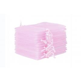 Set saculeti organza, 8x11 cm, 25 bucati, light pink, OBAGMEDIUM
