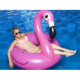 Colac gonflabil pentru copii si adulti, pink, diametru 90 cm, Flamingo